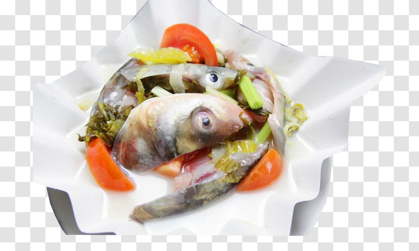 Fish Dish Tomato Garnish - Animal Source Foods - Pickled Head Transparent PNG