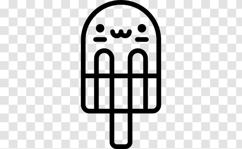 Ice Cream Food Pop Bakery Restaurant - Black And White Transparent PNG