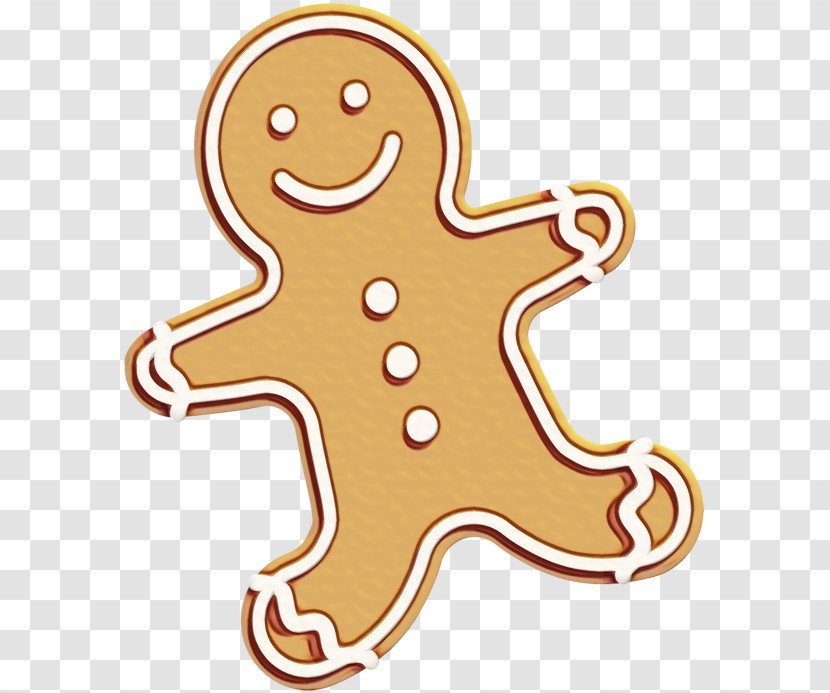 Gingerbread Cartoon Sticker Food Dessert Transparent PNG