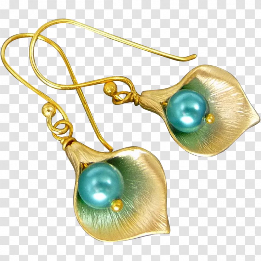 Pearl Earring Turquoise Body Jewellery - Earrings Transparent PNG