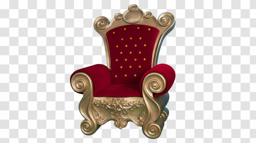 Chair Santa Claus Christmas Throne Holiday - Furniture Transparent PNG
