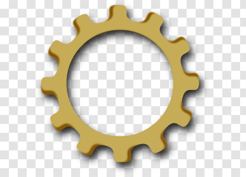 Gear Wheel Clip Art - Yellow - Cliparts Sprockets Clock Transparent PNG