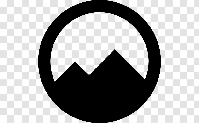 Mountain Circle - Black Transparent PNG