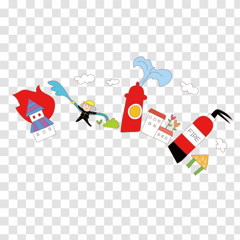 Toy Train Drawing Clip Art - Cartoon - Design Fire Extinguisher Transparent PNG
