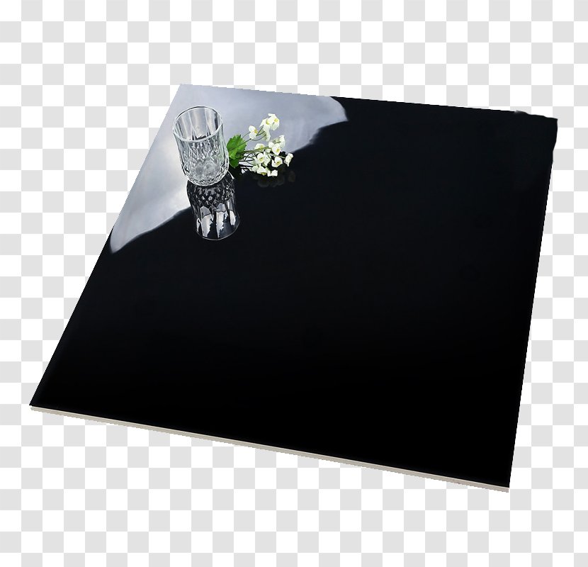 Mirror Glass Black - Table - Coffee Transparent PNG