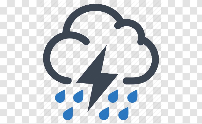 Thunderstorm Cloud Rain - Weather - Vector Icon Transparent PNG