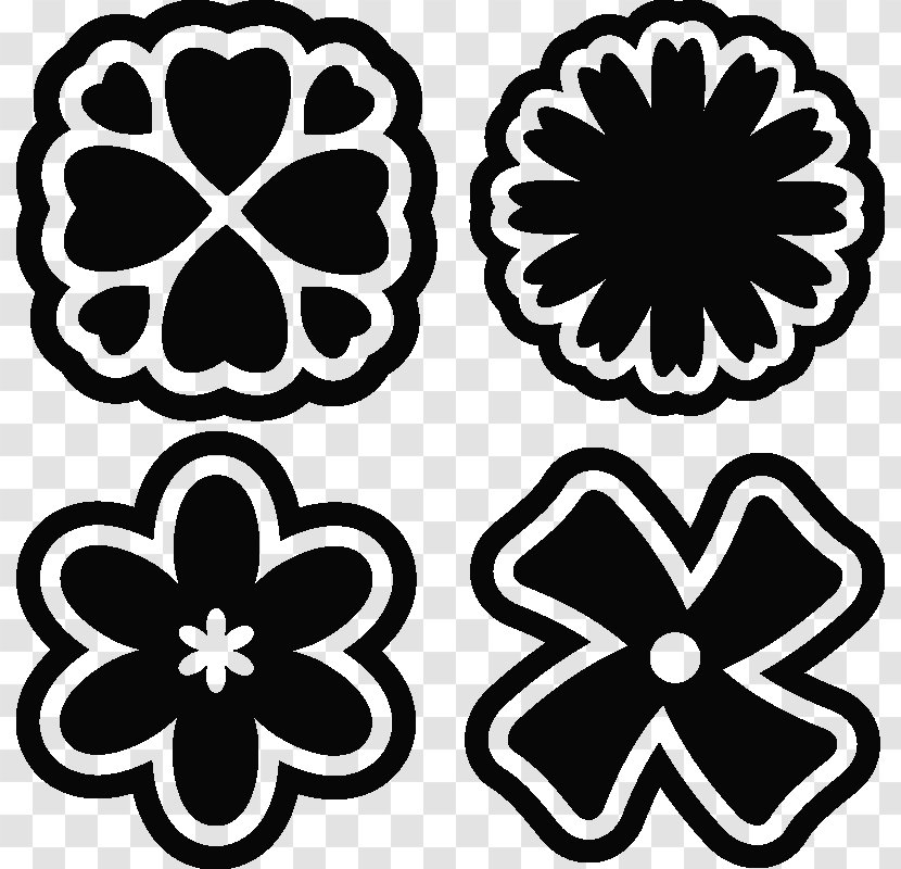 Sticker Decal Pattern - Black And White - Design Transparent PNG