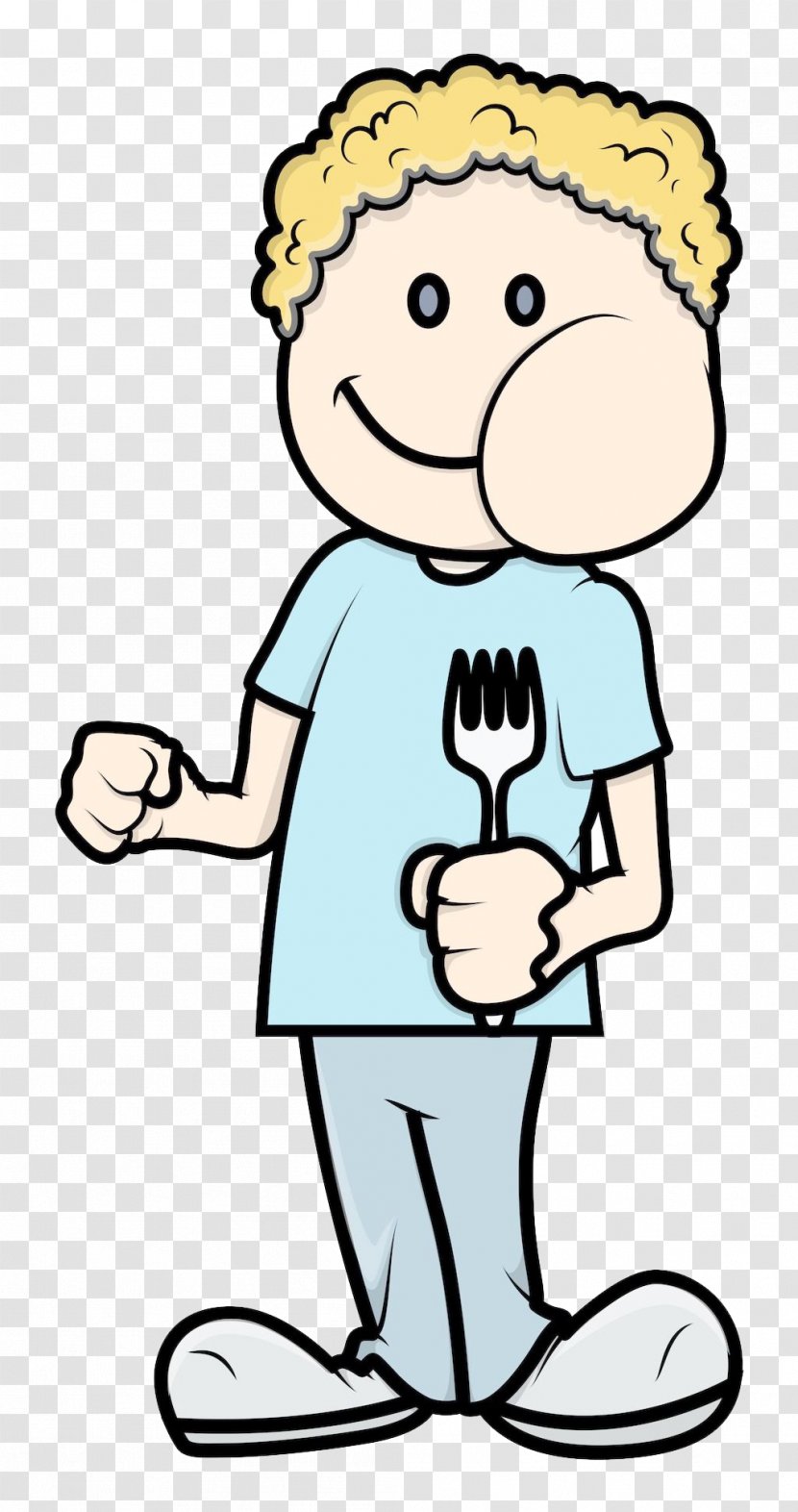 Birthday Cake Cartoon Eating Clip Art - Hand - The Man With Fork Transparent PNG