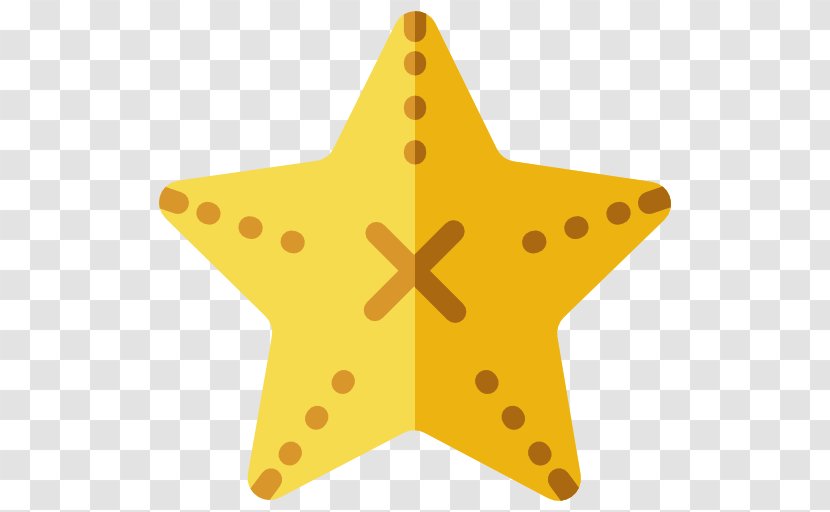 Starfish Icon - Shape - A Yellow Transparent PNG