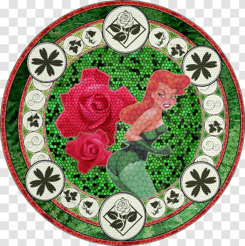 Green Pattern Rose Flower Recreation - Art - Poison Ivy Batman Transparent PNG