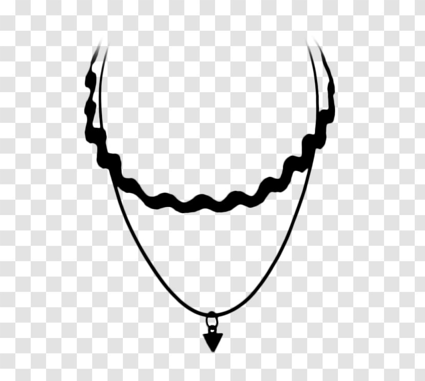 Clip Art Necklace Chain Choker - Body Jewelry Transparent PNG