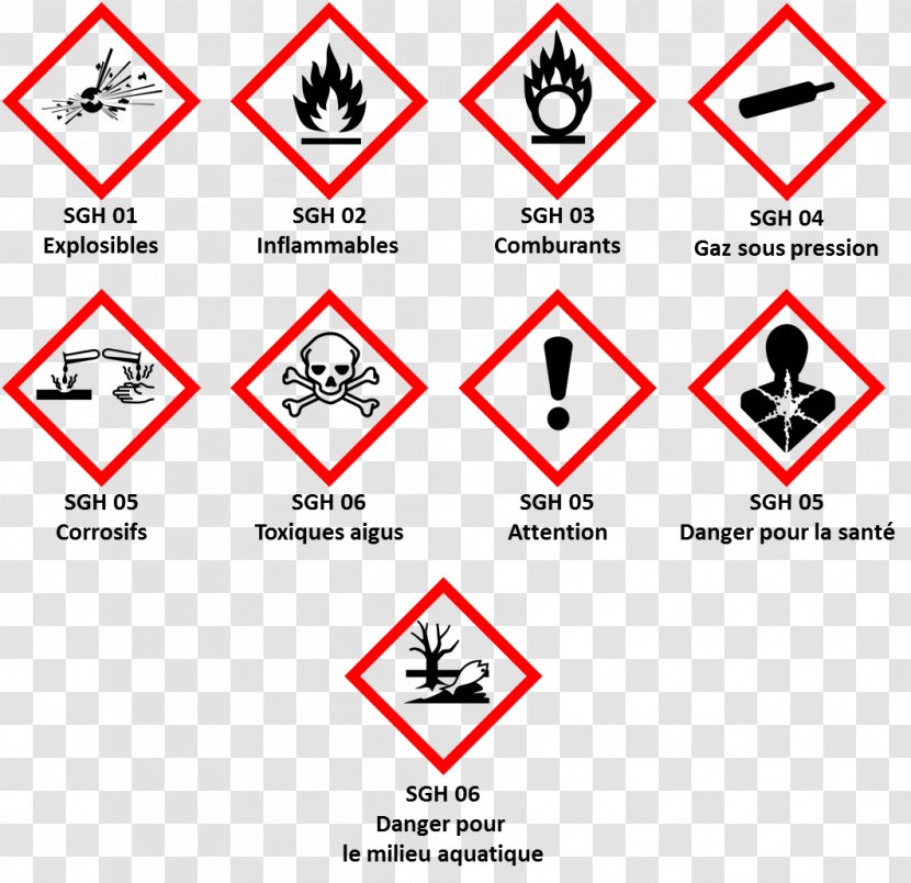 Hazard Symbol Dangerous Goods Laboratory Globally Harmonized System Of Classification And Labelling Chemicals - Organization - Clp Pictograms Transparent PNG