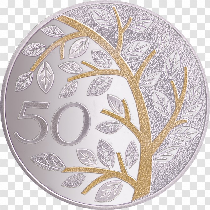 Jubilee Medal Gift Advers Silver - Tableware - Sliver Jubile Year Transparent PNG