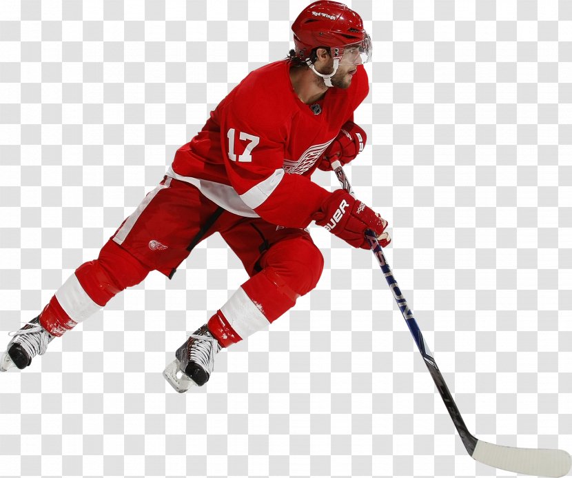 College Ice Hockey Protective Gear In Sports Detroit Red Wings - Baseball - Fictional Character Transparent PNG