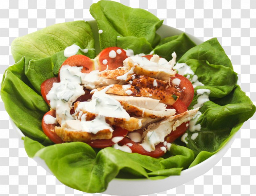 Spinach Salad Food Caesar Vegetarian Cuisine - Mediterranean - Chicken Transparent PNG