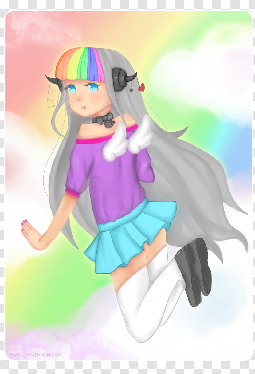 Illustration Cartoon Fairy Pink M Desktop Wallpaper - Silhouette - Rainbow Dream Transparent PNG