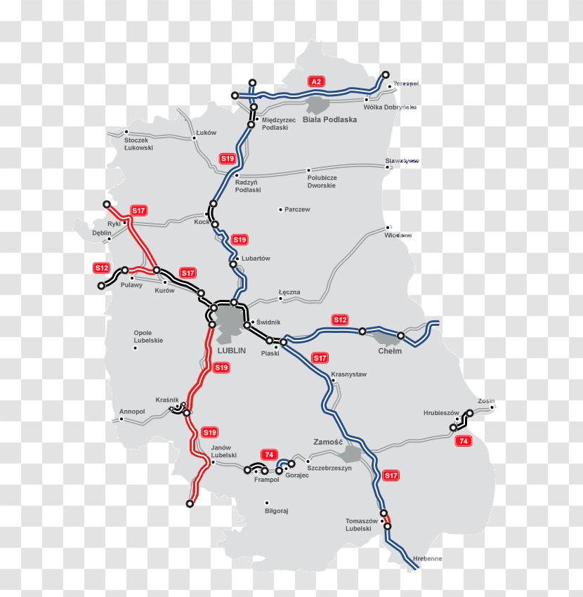 Rzeszów Lublin Via Carpatia Expressway S19 Kraśnik - Highways In Poland - Road Transparent PNG