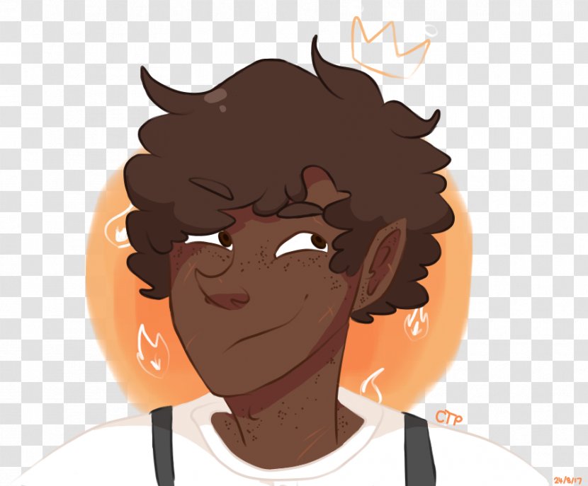 Fire From Olympus Nose Brown Hair Human - Heart - Leo Valdez Transparent PNG