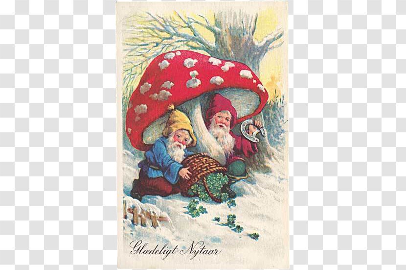Amanita Muscaria Santa Claus Krampus Fungus Christmas - Magic Mushrooms Transparent PNG