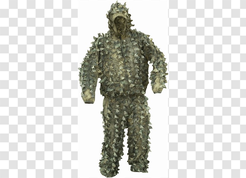 Military Camouflage Ghillie Suits Clothing - Hood - Suit Transparent PNG