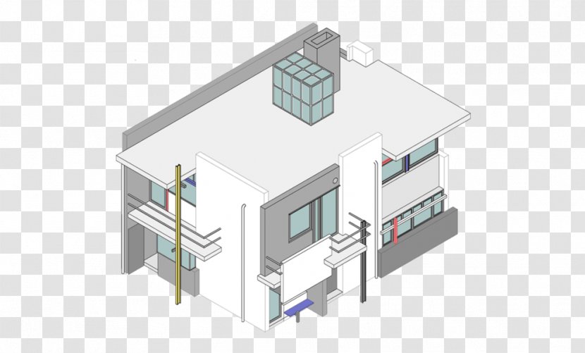 Schindler House Isometric Projection Axonometric Drawing Transparent PNG