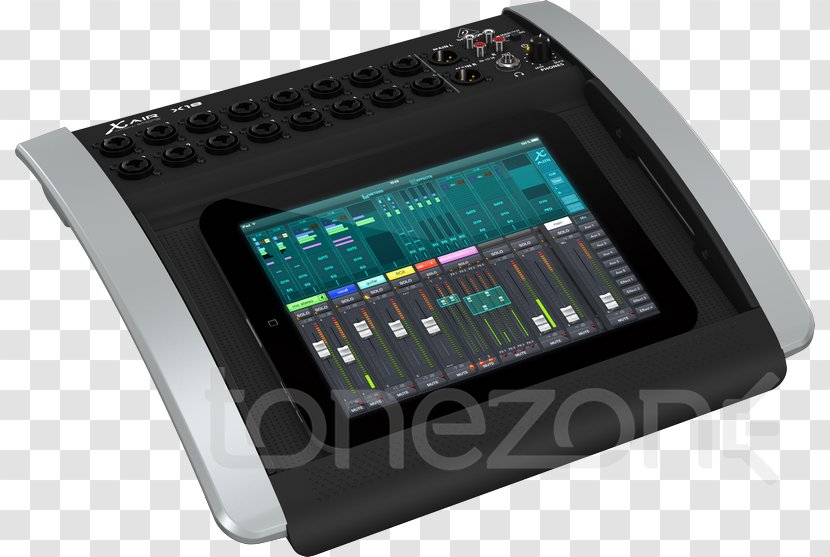 Microphone Behringer X Air X18 XR18 Audio Mixers Digital Mixing Console - Silhouette Transparent PNG