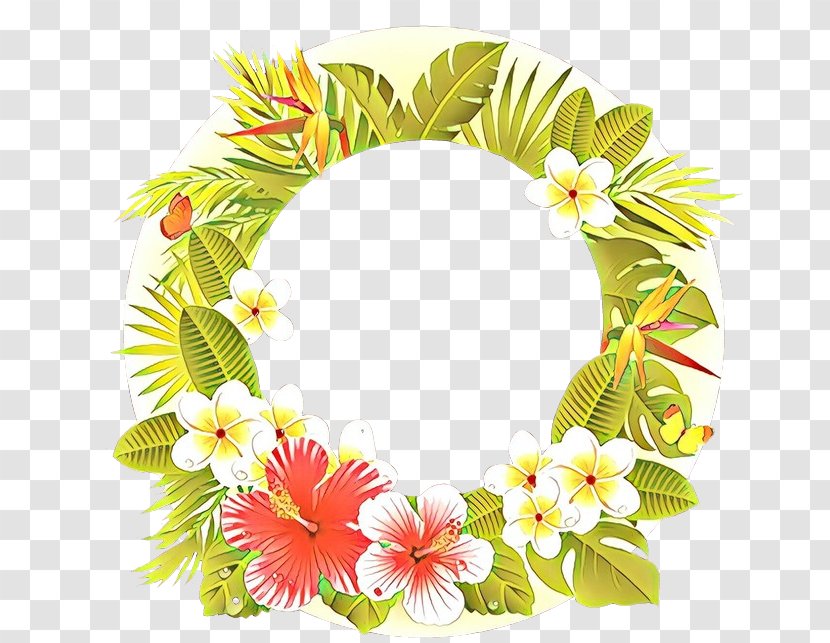 Watercolor Flowers Frame - Flower - Wreath Gerbera Transparent PNG
