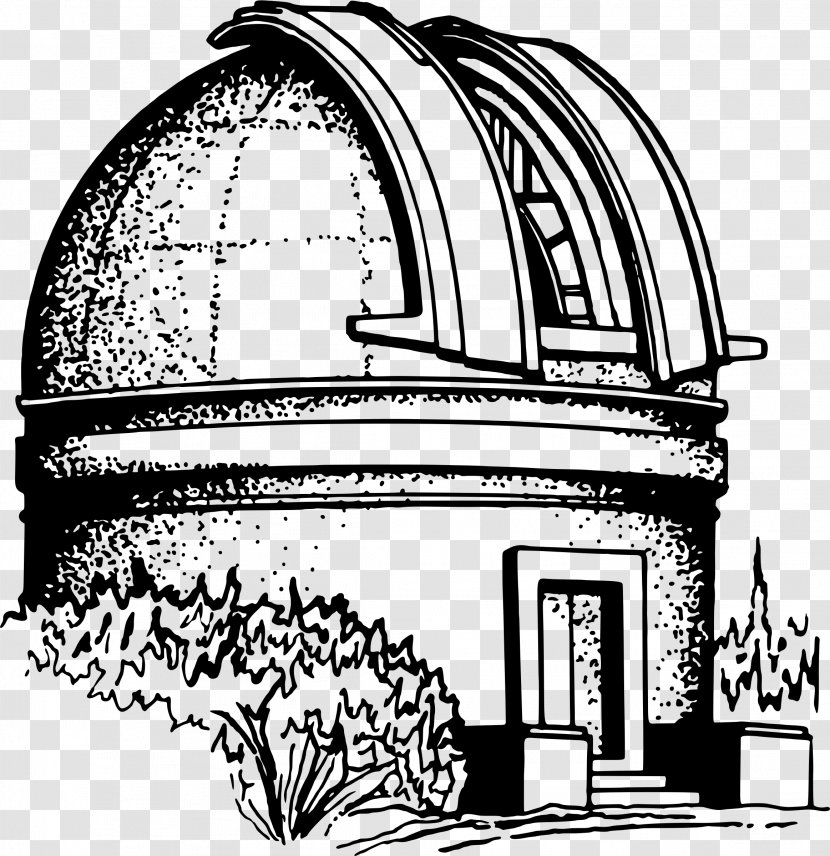 Griffith Observatory Clip Art - Line - Black And White Transparent PNG