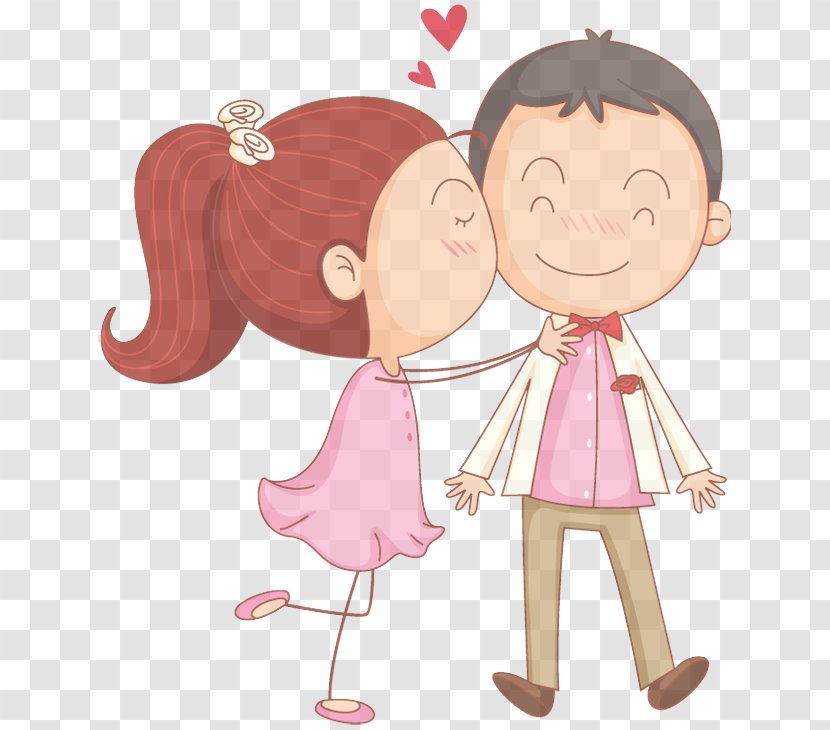 Cartoon Pink Clip Art Cheek Male - Child Heart Transparent PNG