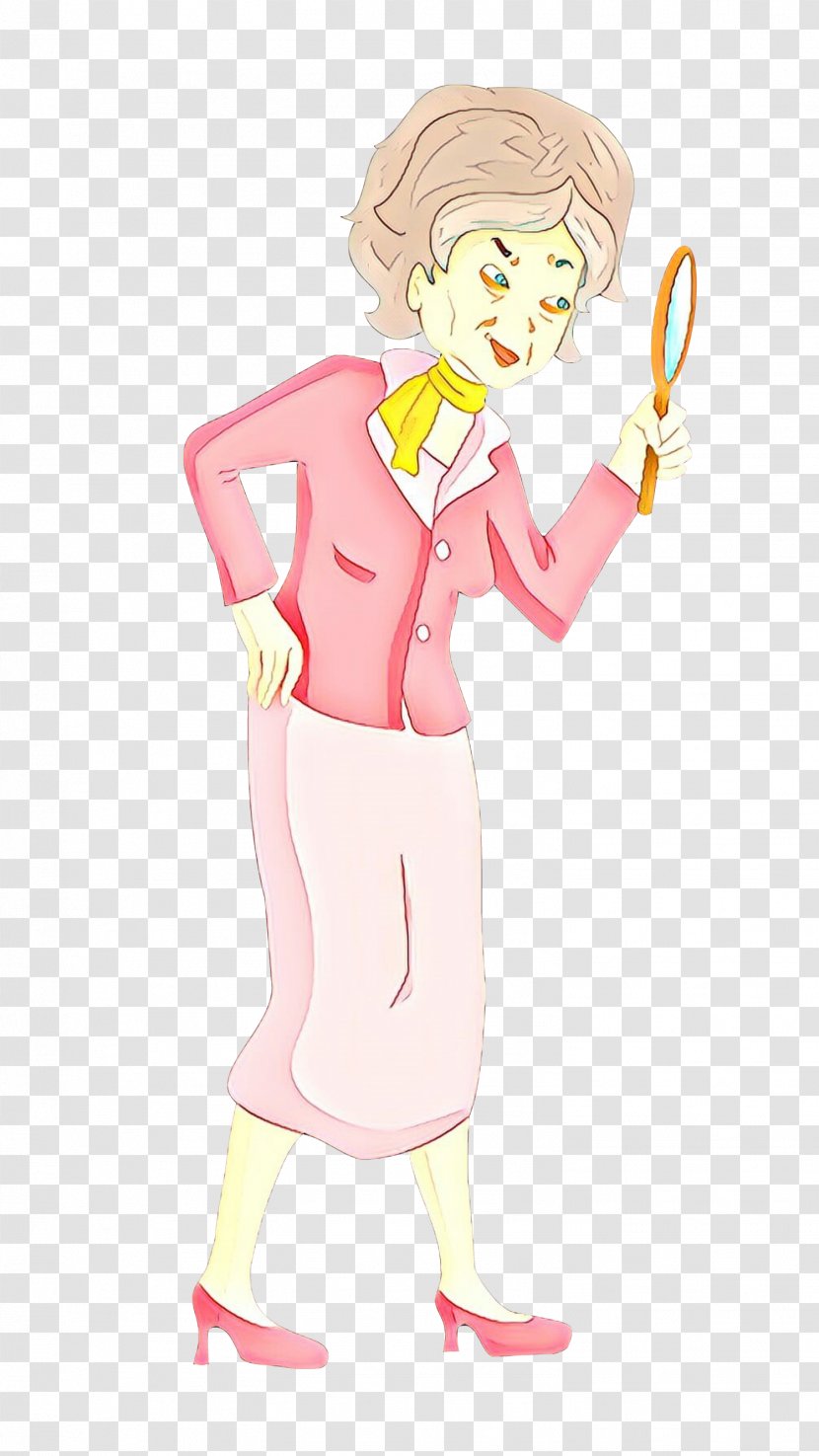 Cartoon Fashion Illustration Costume Design Fictional Character - Pink Lady Style Transparent PNG