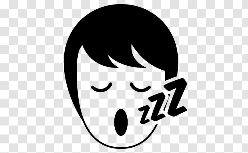 Snoring Nose Sleep Fatigue - Black And White Transparent PNG