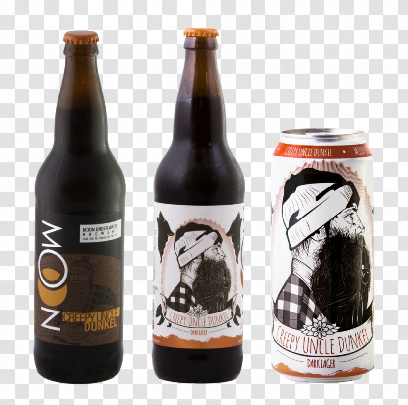 Ale Moon Under Water Brewpub Beer Bottle Dunkel Transparent PNG