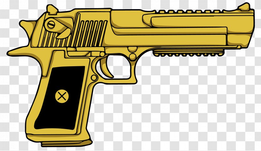 Air Gun Firearm Ammunition Ranged Weapon - Gold Guns Transparent PNG