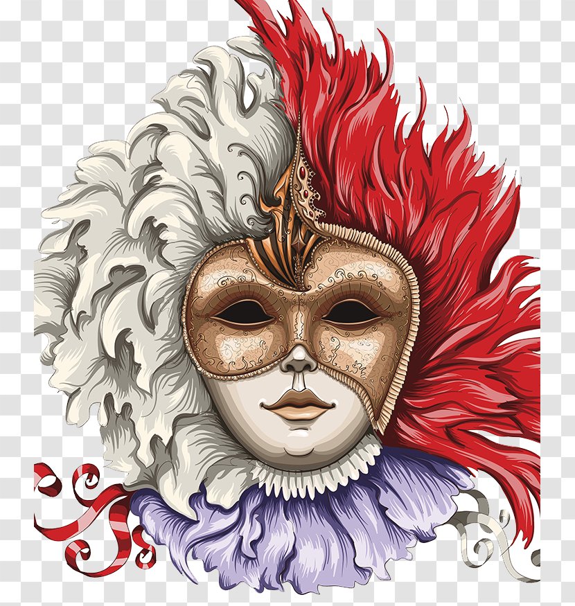 Carnival Of Venice Halloween Mask Illustration - Masque - Ball Transparent PNG
