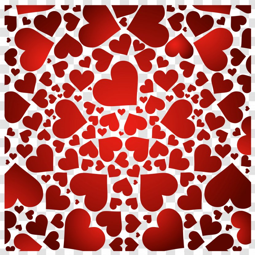 Heart Red Clip Art - Cartoon - Hearts Background Transparent PNG