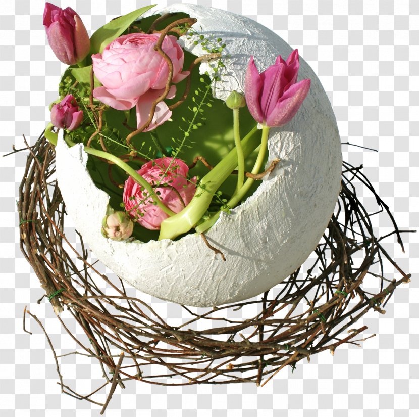 Easter Bunny Animation - Cut Flowers Transparent PNG