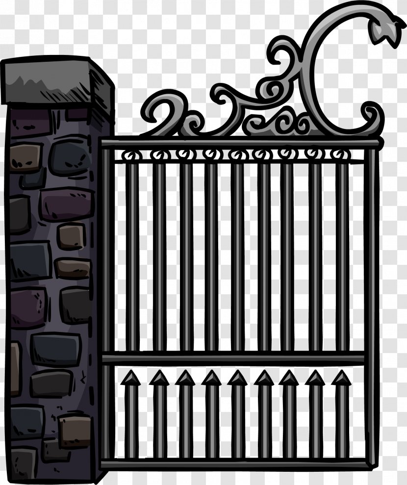 Gate Club Penguin Fence Wrought Iron - Sprite - Igloo Transparent PNG