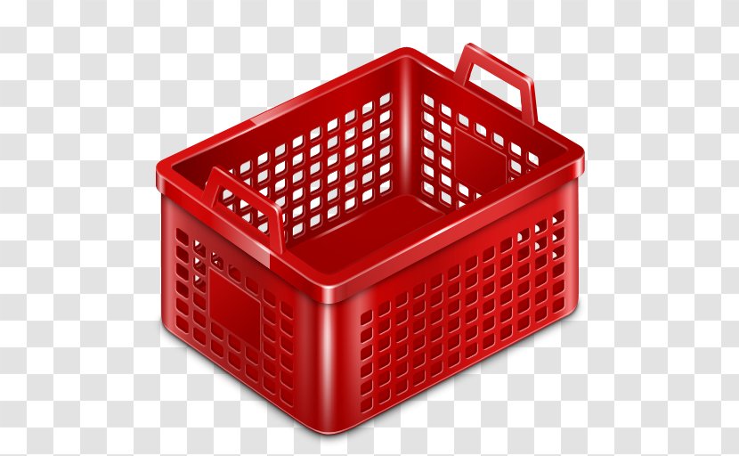Storage Basket Red Plastic - Cart - Empty Transparent PNG