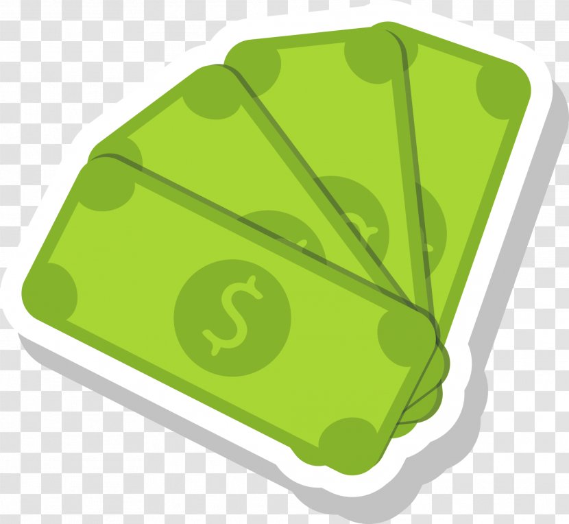 Banknote Animation Cartoon Drawing - Rectangle - Green Transparent PNG