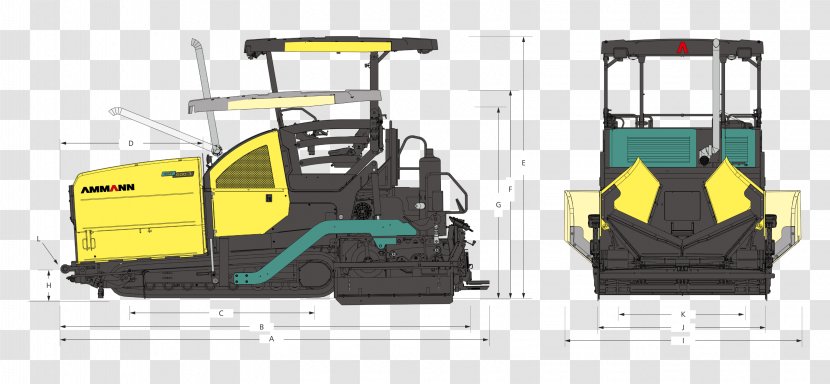 Heavy Machinery Paver Asphalt Concrete Ammann Group - Technology Transparent PNG