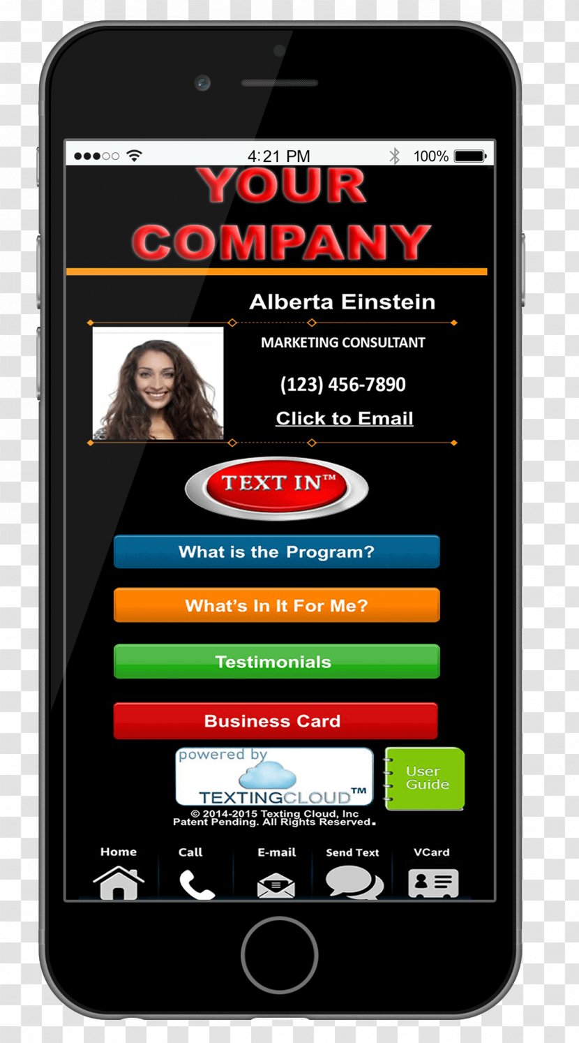 Smartphone Display Advertising Font Multimedia - Black Business Card Transparent PNG