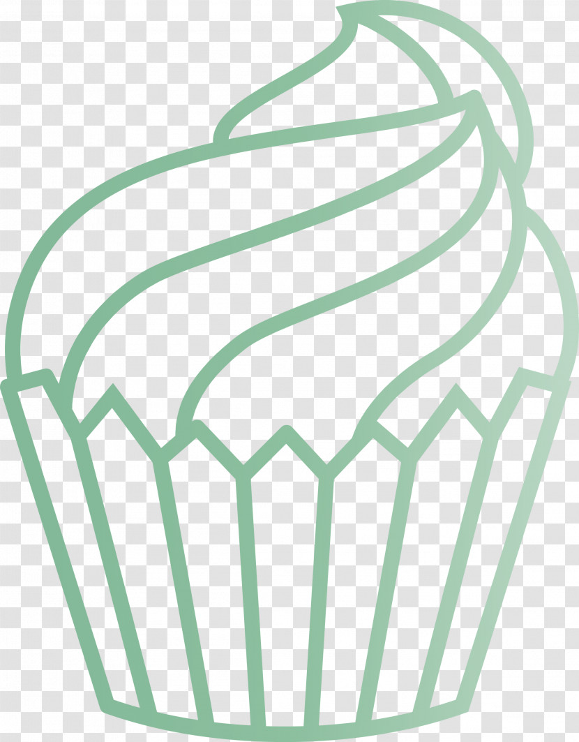 Green Baking Cup Storage Basket Muffin Cupcake Transparent PNG