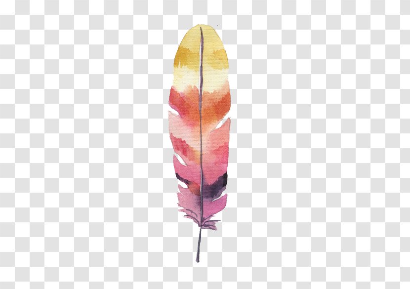 Feather Watercolor Painting - Royaltyfree Transparent PNG