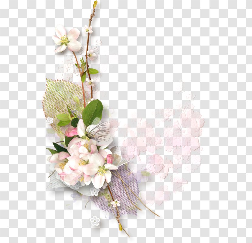 Flower Decoupage Clip Art - Branch - Flowers In Clusters Transparent PNG