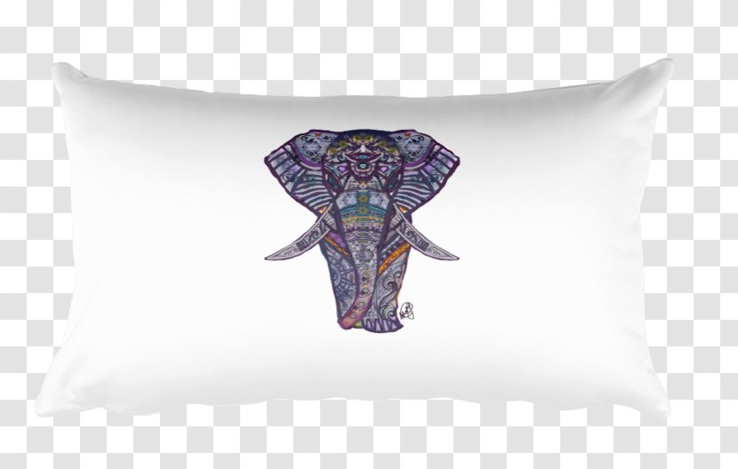 Throw Pillows Cushion Textile Purple - Elephant Motif Transparent PNG