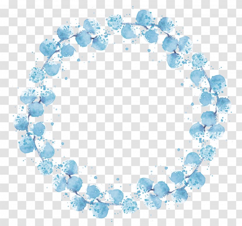 Circle Area Pattern - Blue - Ink Garland Transparent PNG