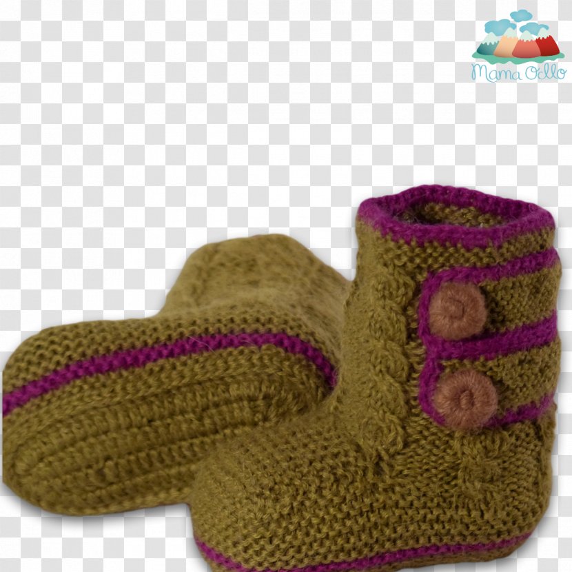 Mama Ocllo Wool Shoe Alpaca Kinderschuh - Green - Baby Boot Transparent PNG
