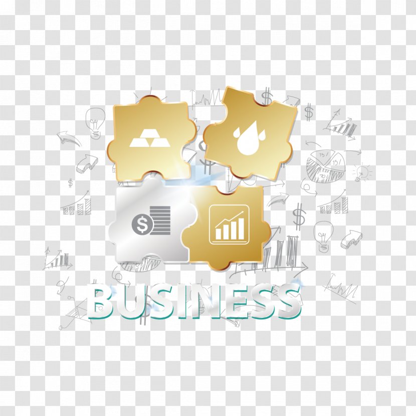 Jigsaw Puzzle Clip Art - Yellow - Business Vector Material Transparent PNG