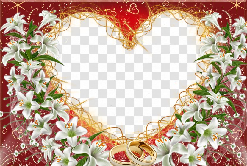 Wedding Photography - Red Lily Background Transparent PNG