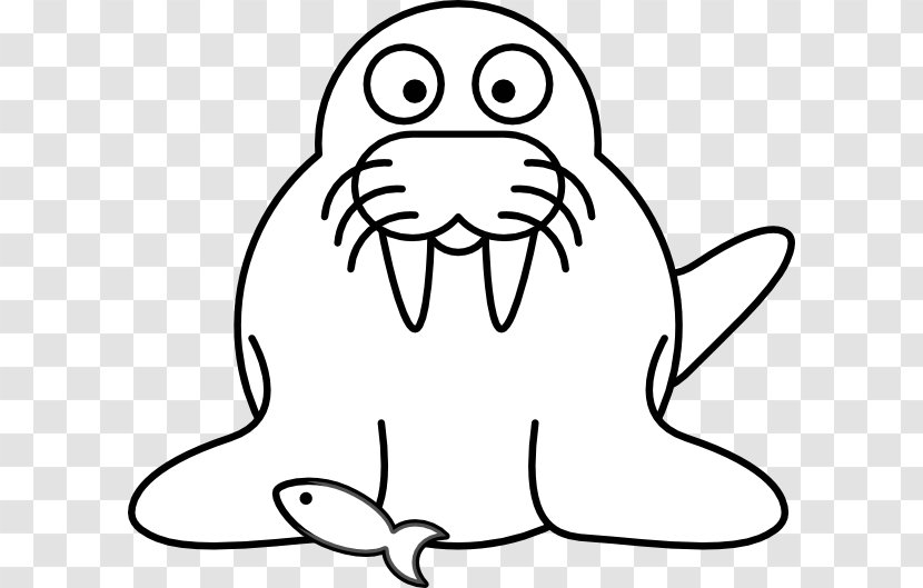 Walrus Cartoon Drawing Clip Art - Silhouette Transparent PNG